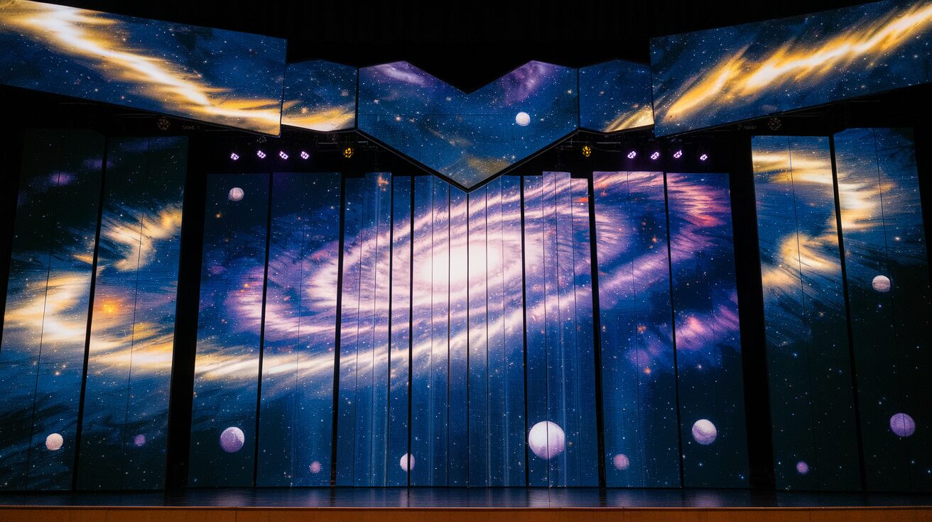 Rideaux LED pour scénographie : Transformez vos scènes avec des effets visuels dynamiques 4 découvrez nos rideaux led pour scénographie, idéaux pour métamorphoser vos spectacles avec des effets visuels dynamiques et captivants. parfaits pour les événements, concerts et productions, ils ajoutent une touche moderne et immersive à vos scènes.